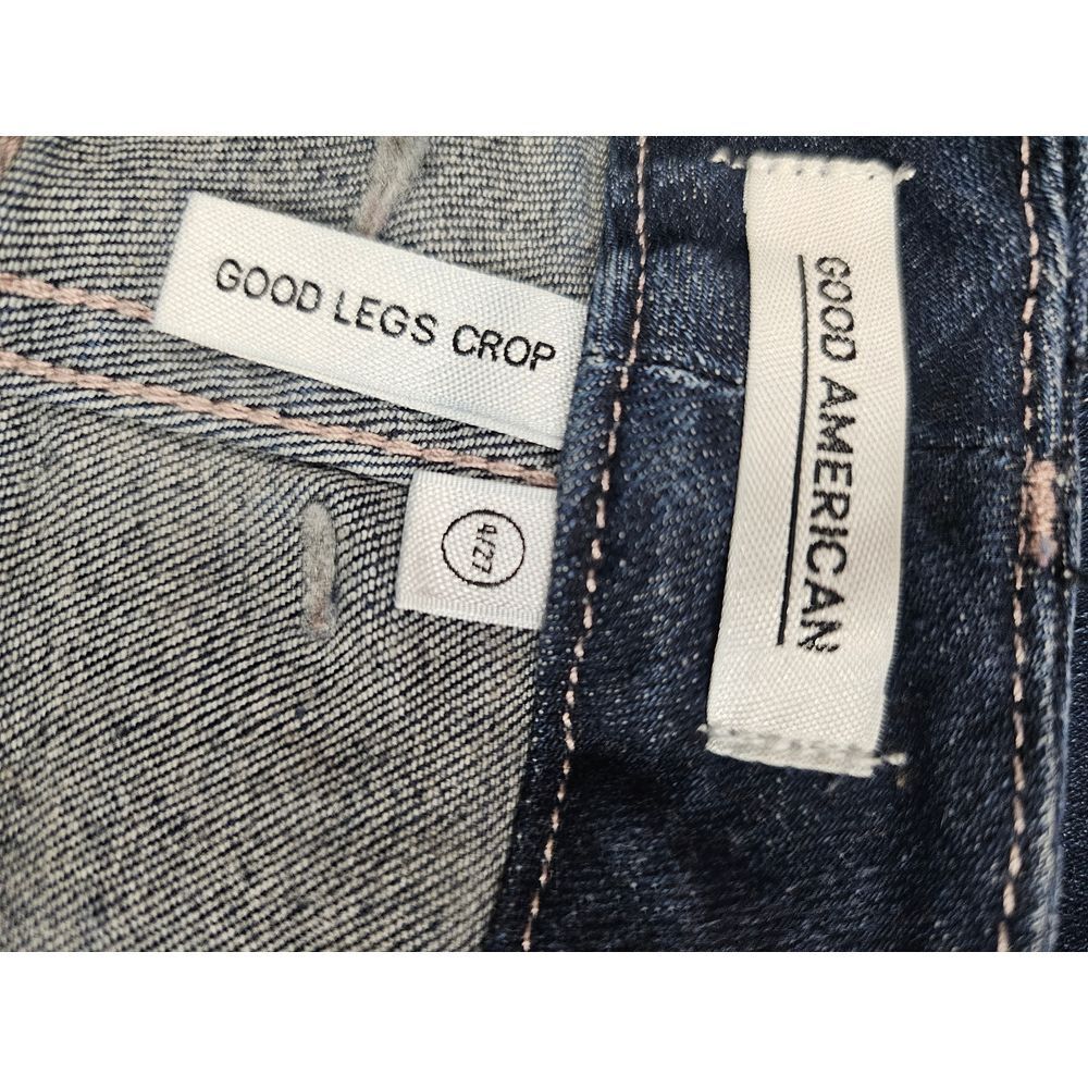Good American Jeans Blue Denim Good Legs Crop Womens 27 (4) - Picture 7 of 9